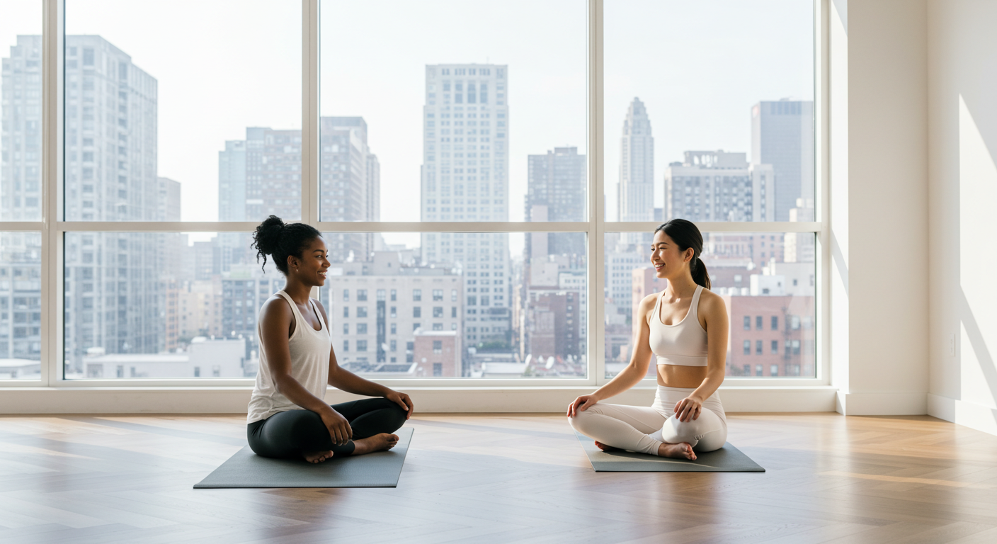 ヨガをしている女性