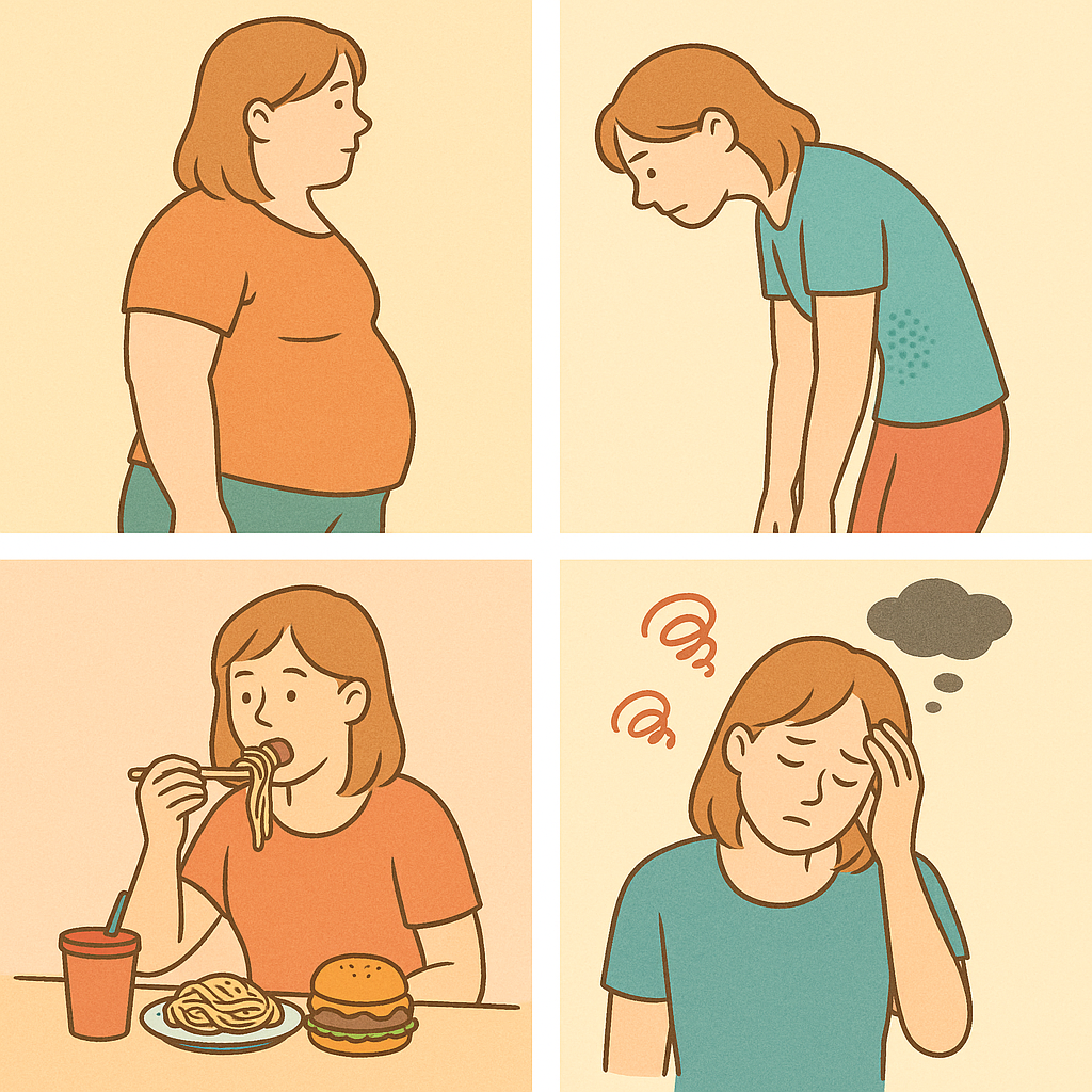 お腹がやせにくい4つの原因