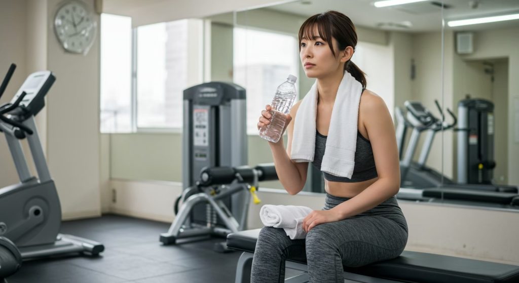トレーニング中の女性