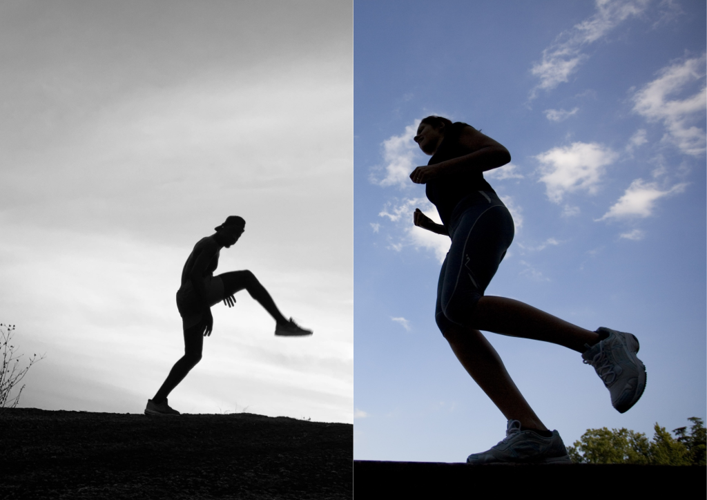 ランニングする男女